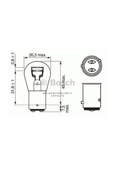 AMPÜL Sinyal,Stop  1016  [ ŞASI YAKIN Çift Duy,Normal]