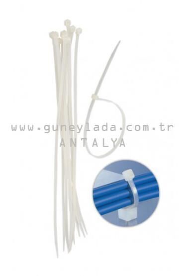 KELEPÇE Plastik [Cırt Kelepçe] Siyah Beyaz [ 4.8 x 400 ]