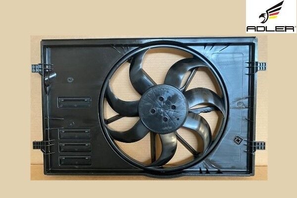 Volkswagen Golf - Fan Motoru ve Çerçevesi (Set) (Brose Tip) 1.4 CZCA-CZEA-CZDA - [Volkswagen Passat, Touareg; Skoda Superb; Seat Leon] - 5Q0121203DA