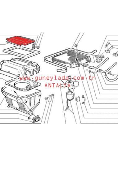 KALORİFER KUTU ÜST KAPAĞI 49 Lada Niva
