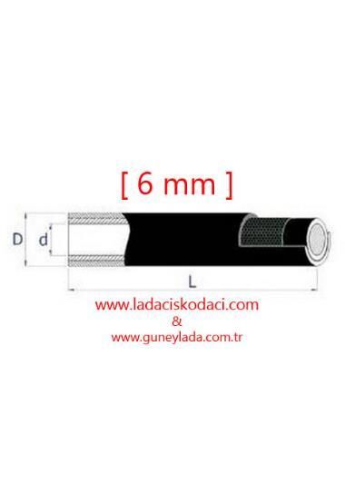 YAKIT,BENZİN HORTUMU - 6 mm. [İçten Örgülü,Metre]