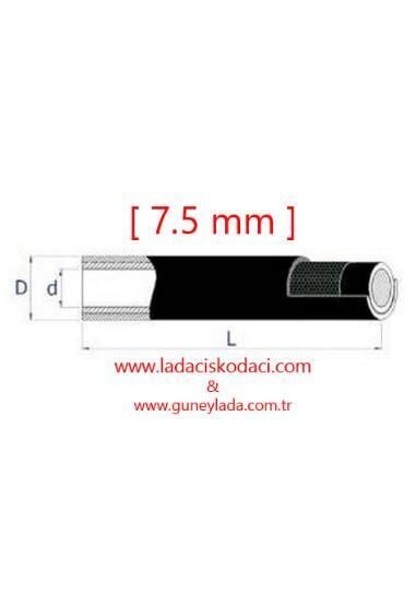YAKIT,BENZİN HORTUMU - 7.5 mm. [İçten Örgülü,Metre]