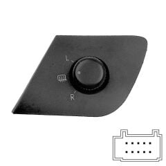 Anahtar, Ayna Ayar Düğmesi [Skoda Fabia 00-08] 6Y1959565E