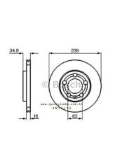 FREN DİSKİ ÖN  [Skoda Fabia,Wv,1.2]  13F  13Vw
