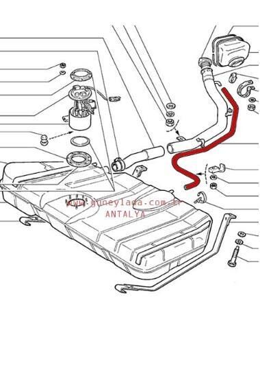 1600cc HORTUM-BENZİN DEPO DÖNÜŞ 1165 mm 51 Lada Vega