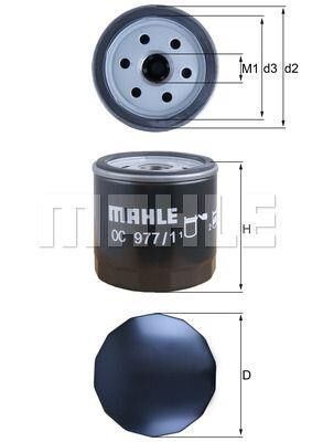 YAĞ FİLTRESİ 1.0 [Skoda,Volkswagen,Audi,Seat CHYA] 04E115561H-Mahle OC977/1 13
