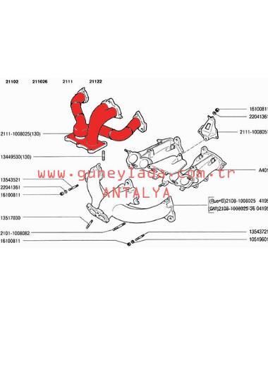 E3 MOTOR-MANİFOLD EKSOZ 48 51 Lada Samara Vega