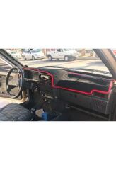 TORPİDO HALISI KORUYUCU ÖRTÜ 3D SİYAH KIRMIZI Lada Samara Enjeksiyonlu 48