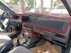 TORPİDO HALISI KORUYUCU ÖRTÜ 3D SİYAH KIRMIZI Lada Samara 48