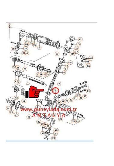 DİREKSİYON MİL BURCU AŞIĞI Plastik [Skoda Favorit,Forman,Felicia,Pickup]