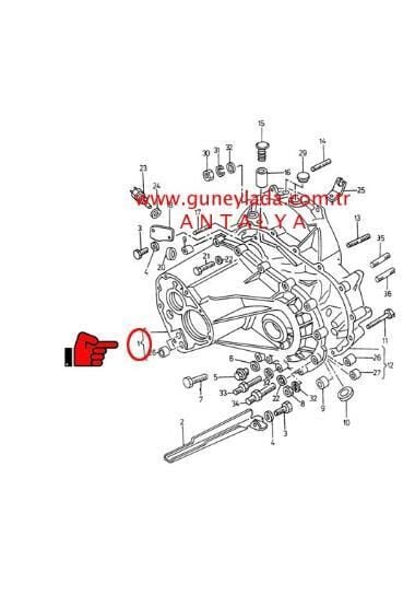 ŞANZIMAN DiFRANSİYEL KUTUSU EM  002301103N [Skoda Favorit,Forman,Felicia] 12