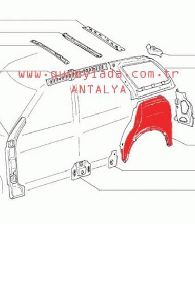 STW KAPORTA-CAMURLUK ARKA İÇ DAVLUMBAZ SACI SAĞ 51