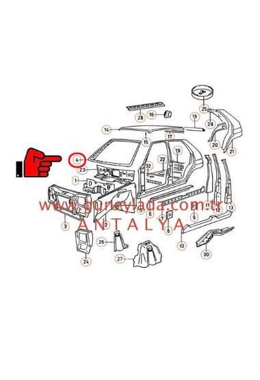 CAM ÇERÇEVESI ÖN [Skoda Favorit,Forman,Pickup] 11