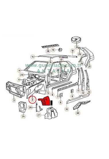 ÇAMURLUK İÇ ÖN,Podye  L-Sol [Skoda Favorit,Forman,Pickup] 11