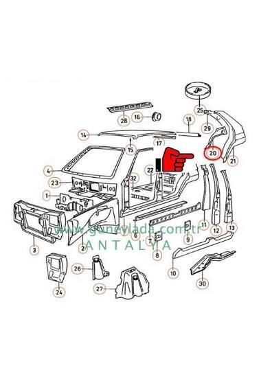 ÇAMURLUK İÇ ARKA,Podye  L-Sol  [Skoda Favorit,Forman,Pickup] 11