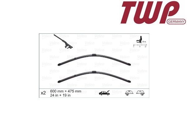 Volkswagen Golf - Silecek Süpürgesi Sol Sağ (Set) 06-08 - [Volkswagen Jetta, Caddy] - 1K0998002A