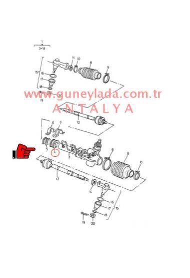 DİREKSİYON BAĞLANTI LASTİĞİ Hidrolik Direksiyon L-Sol [Skoda Felicia 1.3Mpi,1.6,1.9Dizel]