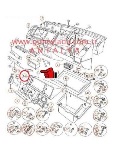 GÖSTERGE SAATLERİ ÇERÇEVESİ Siyah  [Skoda Favori LXt,Forman LX,Pickup]