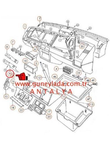 DİREKSİYON KAPLAMASI ALT Kahve  [Skoda Favorit L,Forman L,Pickup]