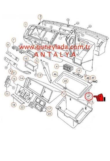 TORPİDO KAPAĞI Siyah [Skoda Favorit LX,Forman LX,Pickup] 11