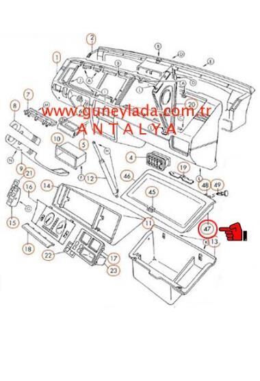 TORPİDO KAPAĞI Kahve [Skoda Favorit L,Forman L,Pickup] 11