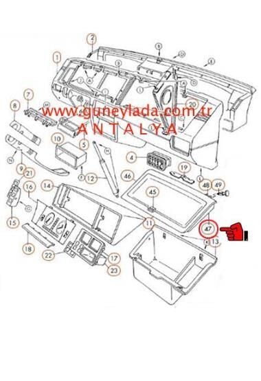 TORPİDO KAPAĞI Kahve [Skoda Favorit L,Forman L,Pickup] 11