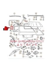 BAGAJ KAPAK İÇ KAPLAMASI   Kahve   [Skoda Favorit,Forman,Pickup]