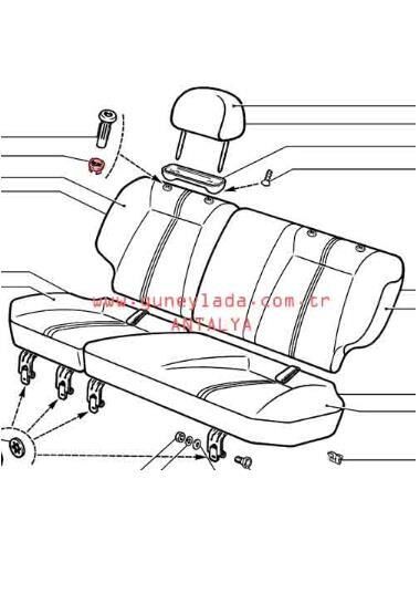 KOLTUK ARKA KAFALIK KİLİDİ 51 Lada Vega