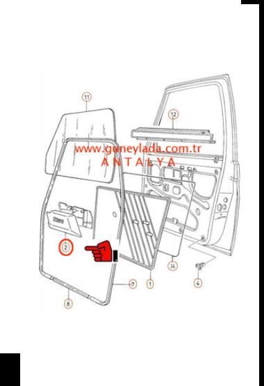 KAPI İÇ AÇMA KOLU KAPAĞI Sağ R  [Skoda Favorit,Forman,Pickup]