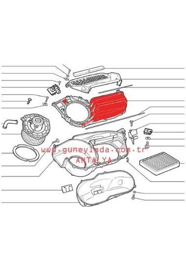 KALORİFER MOTOR YUVA ÜST KAPAK 51 Lada Vega