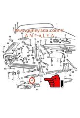 MARŞPİYEL İÇ PLASTİĞİ ARKA R-SAĞ Kahve [Skoda Favorit,Forman,Pickup] 11