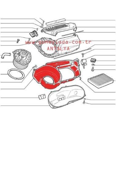 KALORİFER MOTOR YUVA ALT KAPAK 51 Lada Vega