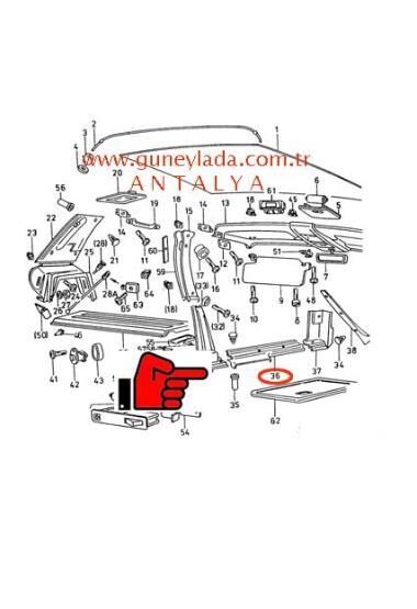 MARŞPİYEL İÇ PLASTİĞİ ÖN Siyah R Sağ [Skoda Favorit,Forman,Pickup] 11