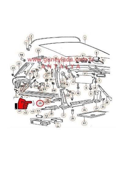 BAGAJ ÜST TABLASI EM Kahve  [Skoda Favorit L]  11