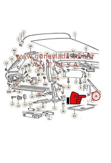 CAM DİREGİ İÇ KAPLAMA ON  YM  R  [Skoda Favorit,Forman,Pickup]