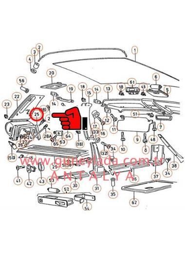 BAGAJ IC YAN KAPLAMA  YM  L [Skoda Favorit,Forman,Pickup] 11
