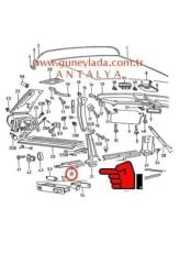 MARŞPİYEL İÇ PLASTİĞİ ARKA  YM  L  Siyah [Skoda Favorit,Forman]  11