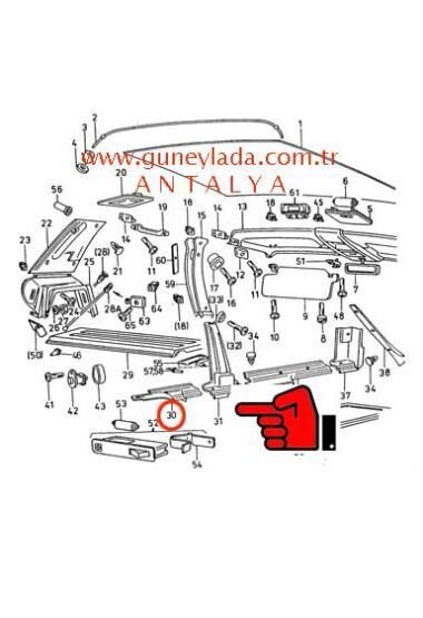 MARŞPİYEL İÇ PLASTİĞİ ARKA  YM  R Siyah [Skoda Favorit,Forman]  11