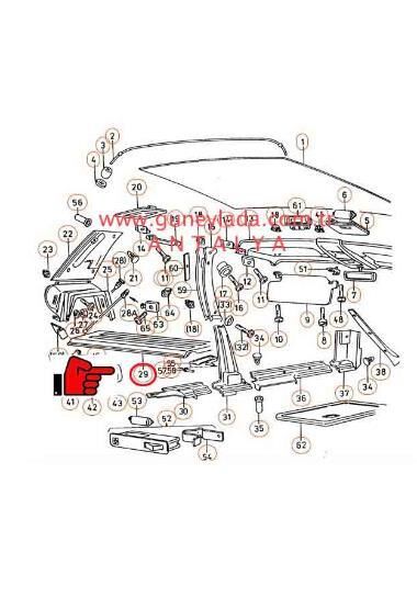 BAGAJ ÜST TABLASI YM Siyah   [Skoda Favorit LX]  11        