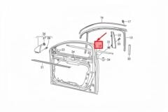 Volkswagen Passat - Cam Sıyırıcı Fitil Ön Sağ (Krom) 06-11 - 3C4837476C