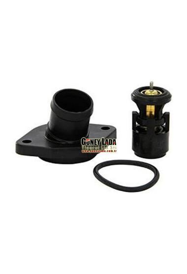 TERMOSTAT ve KAPAĞI KOMPLE  [Skoda Felicia AEE 1.6] 032121110B 12F