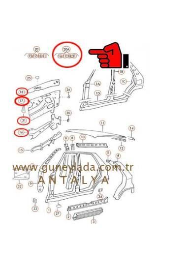 ÇAMURLUK İÇ ÖN,Podye L-Sol  T.Ş.  [Skoda Felicia,Pickup]  12