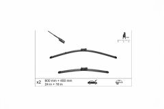 Skoda Octavia - Silecek Süpürgesi Ön Sol Sağ (Set) - [Seat Leon] - 5E1998001