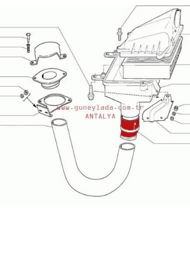 1600cc MOTOR-FİLTRE HAVA GİRİŞ HORTUM 51 Lada Vega