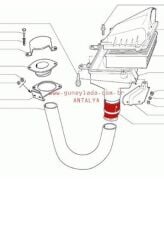 1600cc MOTOR-FİLTRE HAVA GİRİŞ HORTUM 51 Lada Vega