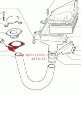 1600cc MOTOR-HAVA FİLTRE GİRİŞ HORTUM BAĞLANTI DEMİRİ 51 Lada Vega