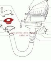 1600cc MOTOR-HAVA FİLTRE GİRİŞ HORTUM YUVASI 51 Lada Vega