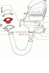 1600cc MOTOR-HAVA FİLTRE GİRİŞ HORTUM YUVASI 51 Lada Vega