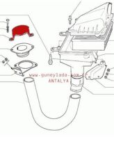 1600cc MOTOR-HAVA FİLTRE GİRİŞ KORUMA 1600cc 51 Lada Vega