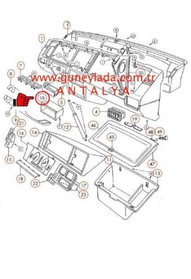 TORPİDO TEYP YUVASI KUTUSU  [Skoda Favorit, Forman, Pickup]  12